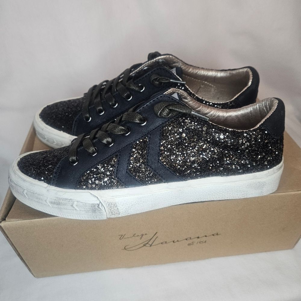 Vintage Havanah Future Bronze Sparkle Glitter Sneaker Sz 7 NWT Retail $130